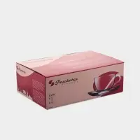 Чайный набор Paşabah&ccedil;e Basic, 12 предметов: 6 чашек 225 мл, 6 блюдец d=13.7 см, стекло, прозрачный