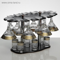 Мини-бар 18 предметов: мартини 190 мл + рюмка 55 мл + стопка 50 мл