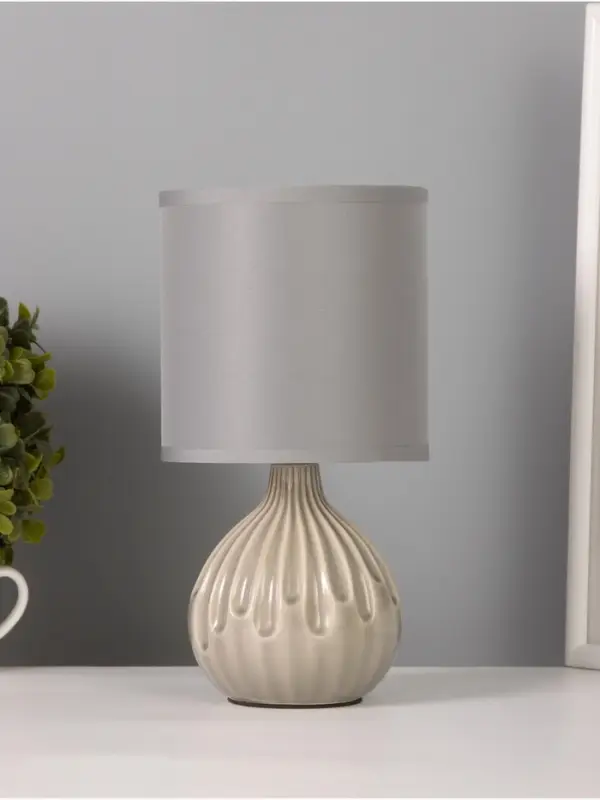 Лампа настольная RISALUX &laquo;Капли&raquo;, Е14, 40 Вт, серая, 12&times;12&times;24 см