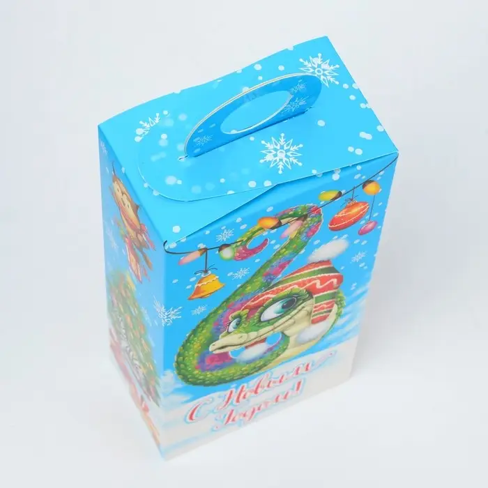 Подарочная коробка Новогодняя Сюрприз «Змейки Символ года» с анимацией 11×6×21 см