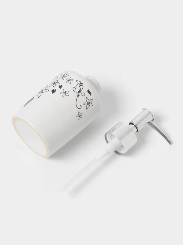 Аксессуары для ванной, 4 предмета, мыльница, дозатор для мыла, 2 стакана, белые