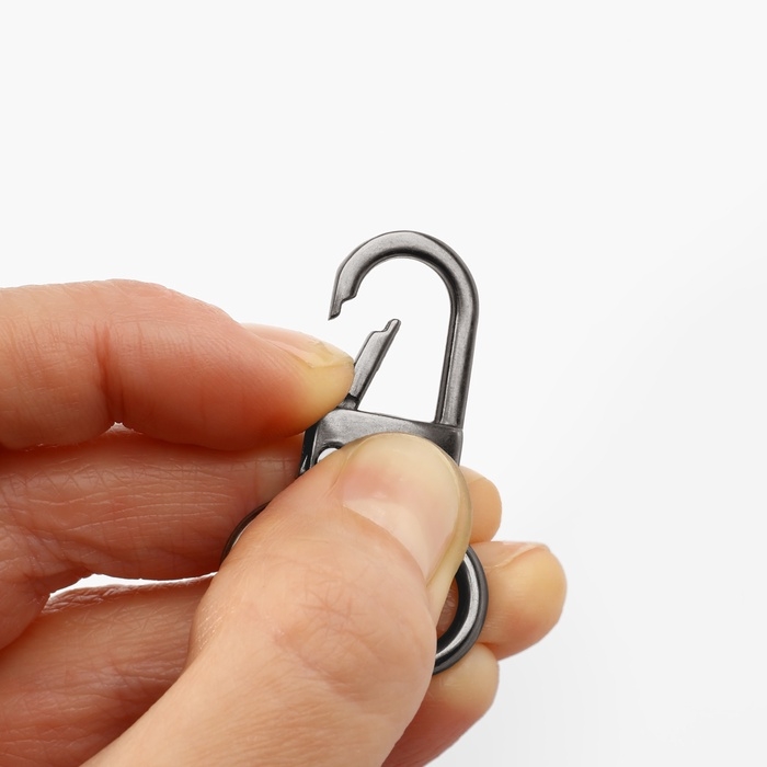 Карабин металлический, 41 × 25 мм / 20 × 2,5 мм, 5 шт, цвет чёрный никель Карабин металлический, 41 × 25 мм / 20 × 2,5 мм, 5 шт, цвет чёрный никель