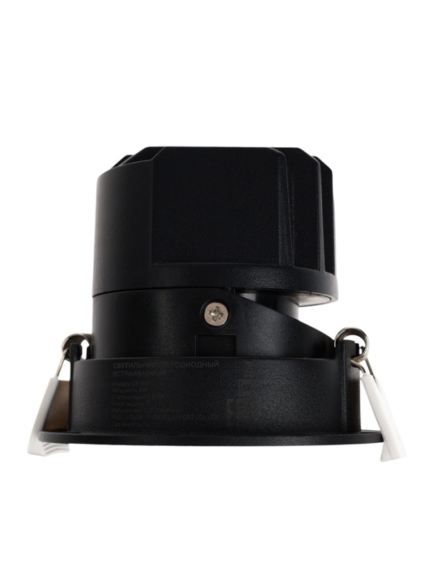 Светильник светодиодный встраиваемый, поворотный, 6Вт, 6500К, с драйвером, D75, черный Светильник светодиодный встраиваемый, поворотный, 6Вт, 6500К, с драйвером, D75, черный
