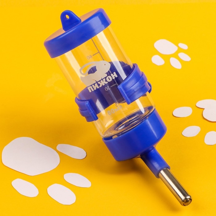 Поилка для грызунов  Поилка для грызунов "Пижон", 80 мл, синяя