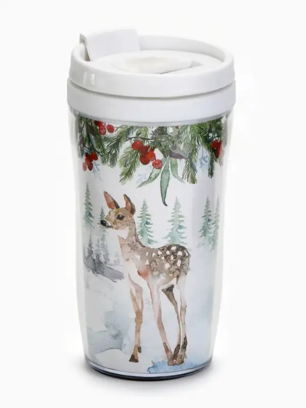 Термостакан новогодний со вставкой «Зимний лес», 250 мл Термостакан новогодний со вставкой «Зимний лес», 250 мл