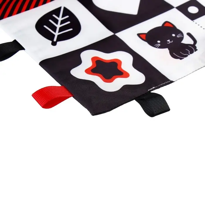 Петельки. Платочек - шуршалка по методике Г. Домана «Мои первые цвета», 20х20см, Крошка Я Петельки. Платочек - шуршалка по методике Г. Домана «Мои первые цвета», 20х20см, Крошка Я