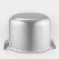 Кастрюля, 8 л, металлическая крышка, алюминий, серебристая