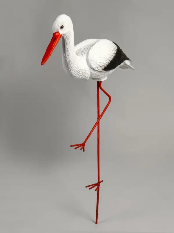 Садовая фигура из полистоуна &laquo;Аист&raquo;, 75&times;51&times;17 см