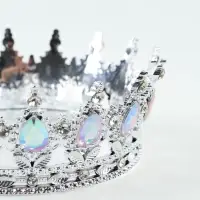 Корона топпер для торта серебряная