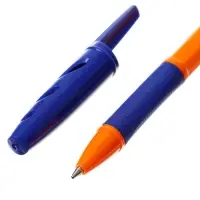 Ручка шариковая Berlingo "Tribase grip orange", 0,7 мм, грип,синяя