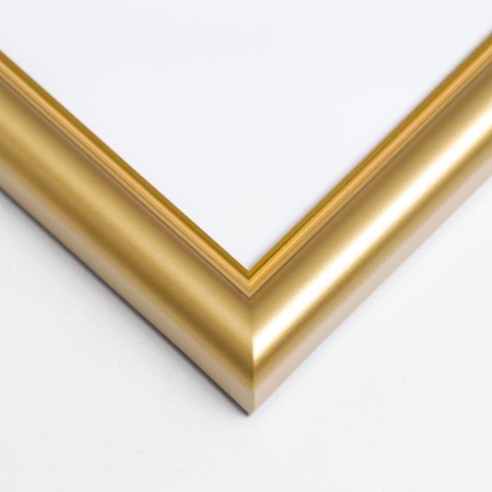 Фоторамка пластик Фоторамка пластик "МИРАМ" 15х15 см золото (пластиковый экран)