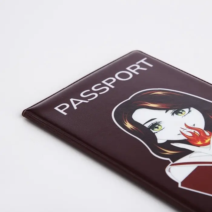 Обложка для паспорта, цвет бордовый