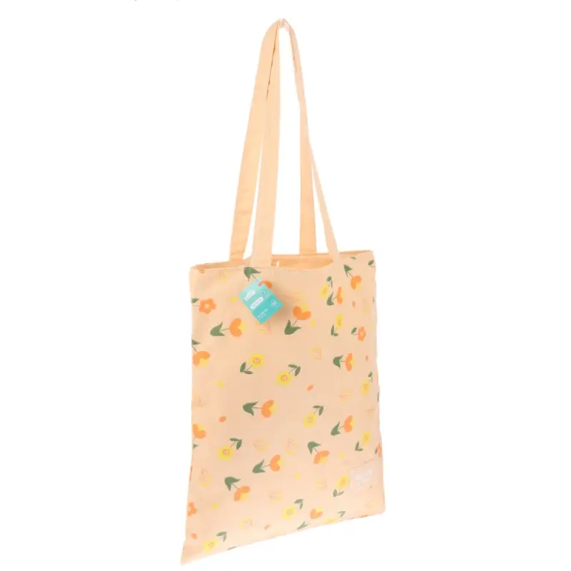 VETTA Сумка двухсторонняя с рисунком цветов и листьев, 34х40 см