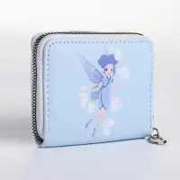 Кошелёк на молнии &laquo;Фея воздуха&raquo;, отдел для карт, для монет, голубой
