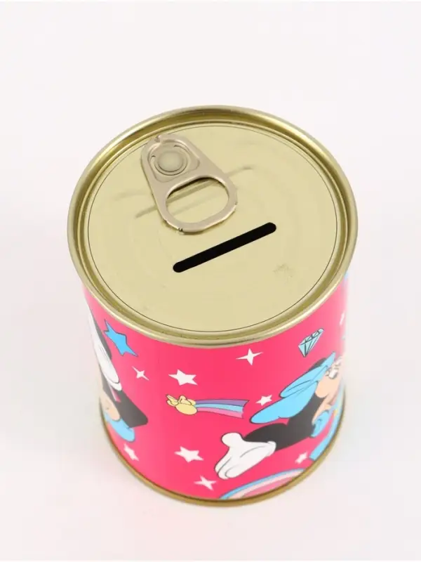 Копилка металлическая, 9.5 см &times; 7.5 см &times; 7.5 см, Минни Маус