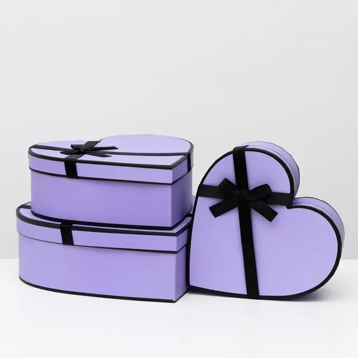 Набор подарочных коробок сердце 3 в 1, 33&times;32&times;11.5 - 26&times;25&times;9.5 см