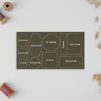 Набор заплаток для верхней одежды, клеевые, лист 10&times;18 см, 10 шт., цвет хаки