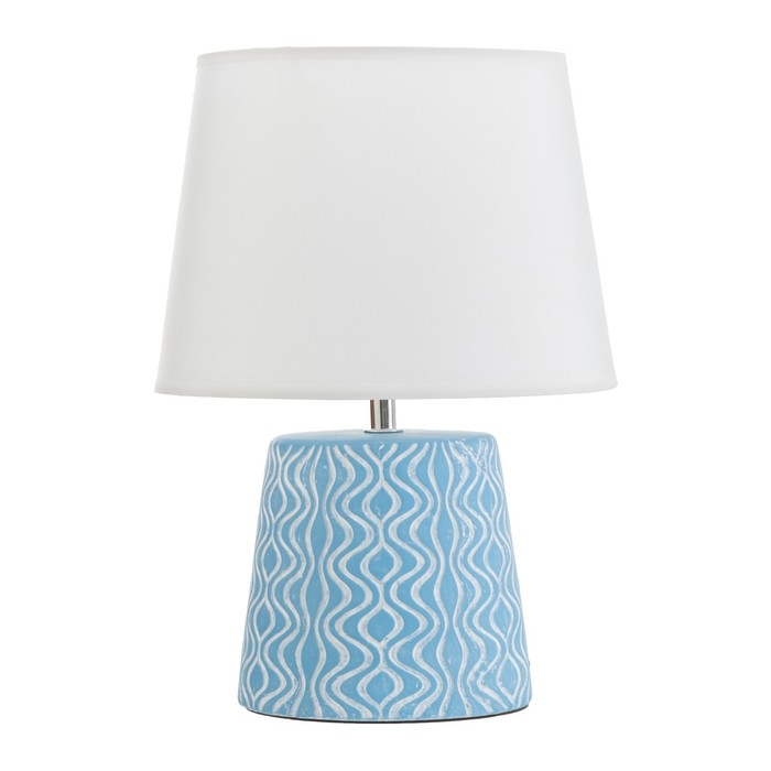Настольная лампа Настольная лампа "Маура" Е14 40Вт голубой 23х23х33 см RISALUX