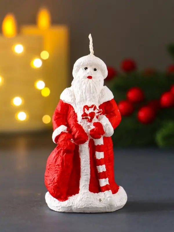 Свеча  Свеча "Дед Мороз" 45*88, красный