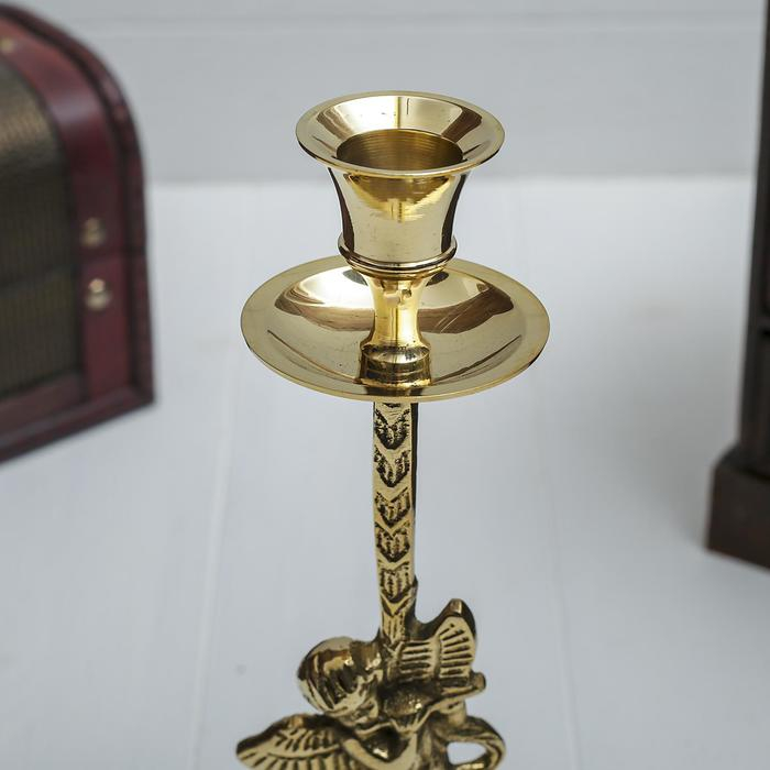 Подсвечник  Подсвечник "Ангел" на 1 свечу, латунь 9х9х24 см