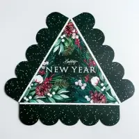Коробка для кондитерских изделий с PVC крышкой «Happy New Year», 18 х 4 см