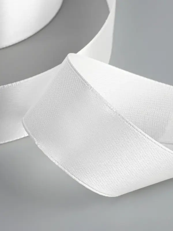 Лента атласная, 25 мм &times; 23 &plusmn;1 м, белая №01