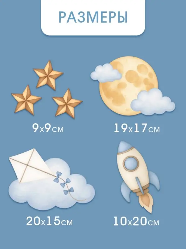 Набор оформительский &laquo;1 годик&raquo; для мальчика, 11 предметов