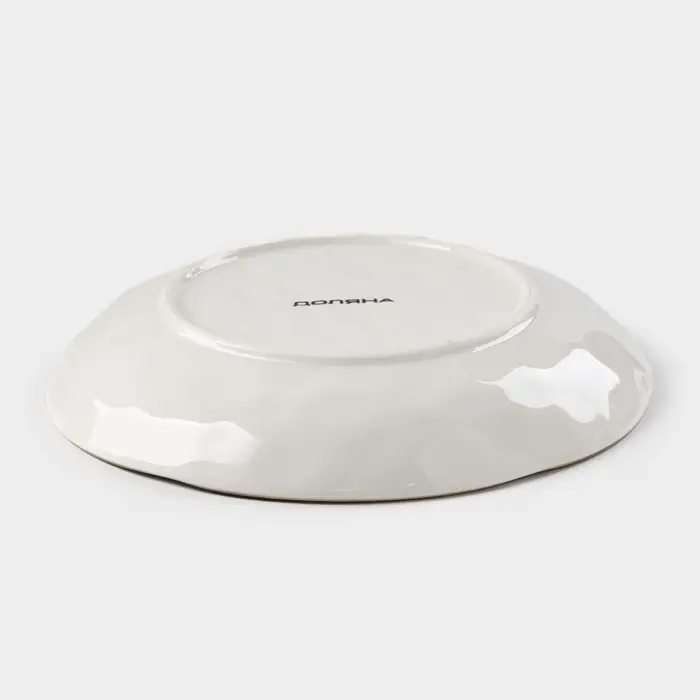 Тарелка глубокая Доляна &laquo;Космос&raquo;, 550 мл, d=21.5 см, фарфор, белая, красная