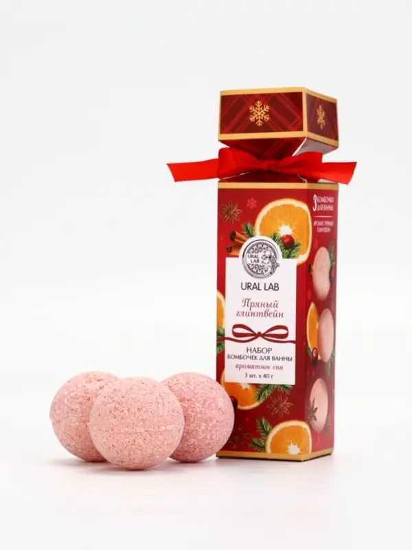 URAL LAB Арома Саунд Набор бомбочек в подарочной упаковке URAL LAB Арома Саунд Набор бомбочек в подарочной упаковке "Ароматы праздника", 12 шт