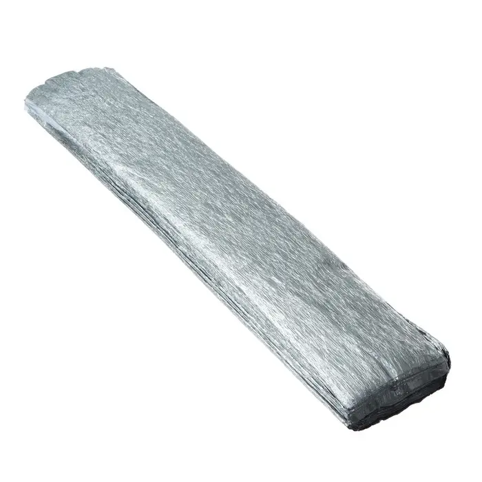 Бумага крепированная 50&times;200 см, в рулоне, 32 г/м&sup2;, серебряный