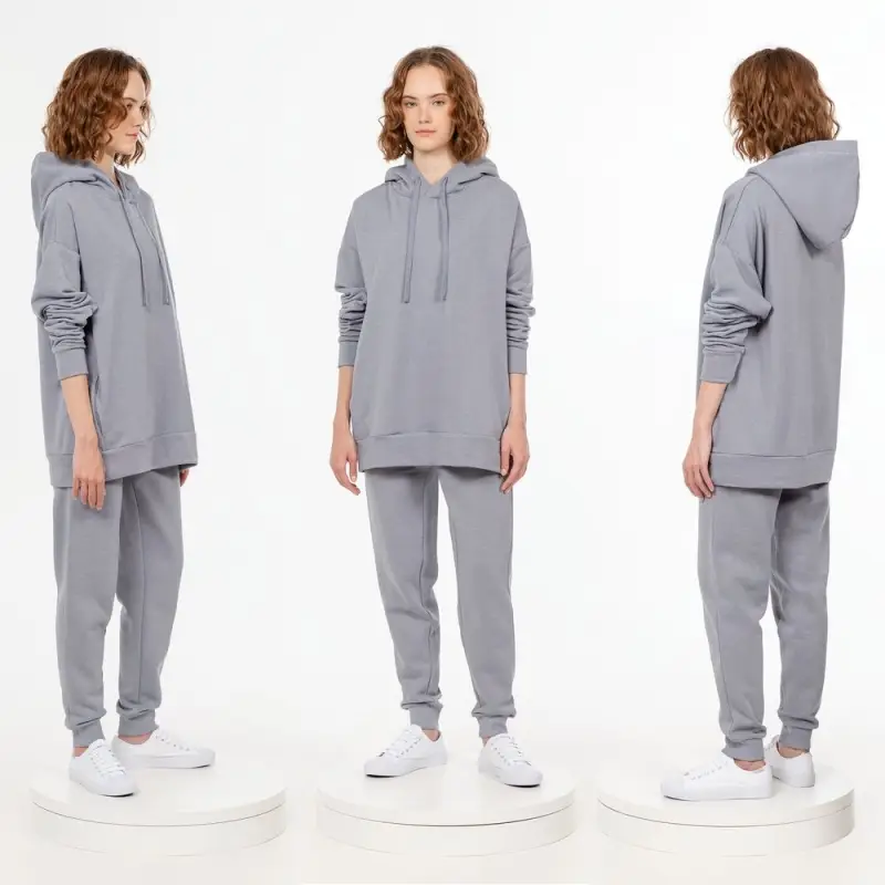 Худи унисекс H2, серое, размер XS/S Худи унисекс H2, серое, размер XS/S