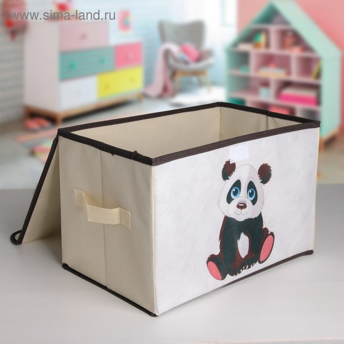 Короб стеллажный для хранения с крышкой «Малыш панда», 38×25×24 см Короб стеллажный для хранения с крышкой «Малыш панда», 38×25×24 см