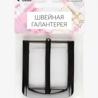 Пряжка для ремня, 6.3&times;5.5 см, 40 мм, цвет чёрный