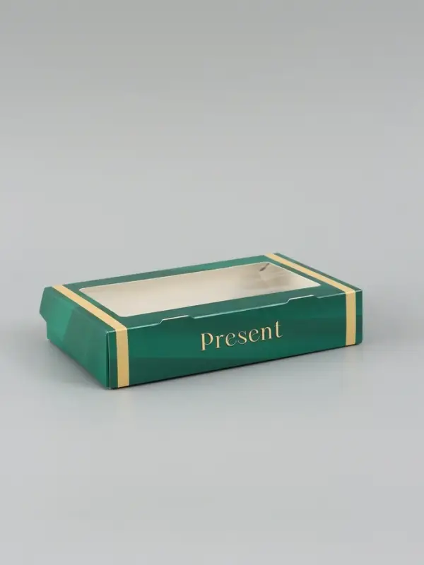 Коробка подарочная складная &laquo;Подарок&raquo;, 20&times;12&times;4 см, с окном