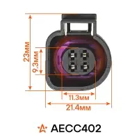 Разъём 4 pin без проводов для датчика температуры охл. жидкости VAG A4 B5, Bora, Octavia