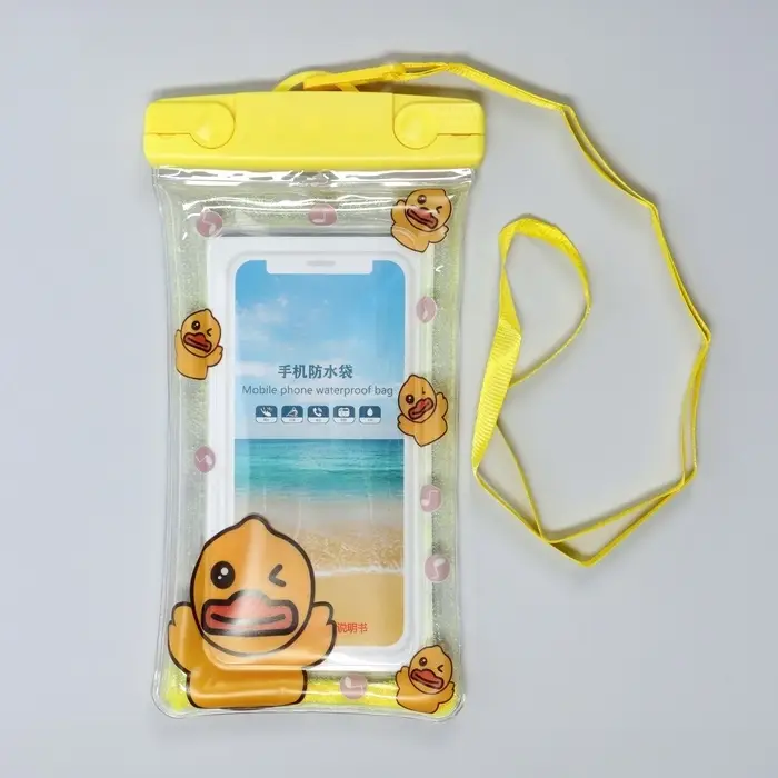 Водонепроницаемый чехол для телефонов, размер 22&times;11 см, &laquo;уточки&raquo;, жёлтый