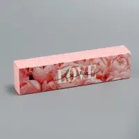 Коробка для конфет, кондитерская упаковка, 5 ячеек, «Love», 5 х 21 х 3.3 см