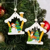 Елочная игрушка «Домик», МИКС