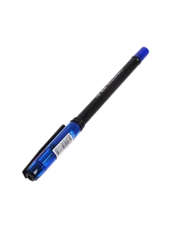 Ручка шариковая Berlingo. I-10 Nero, синий стержень, узел 0.4 мм, резиновый упор