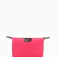 Косметичка простая на молнии, маленькая, розовая