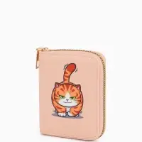 Кошелёк на молнии &laquo;Выбражулька&raquo;, 8.5&times;2.5&times;10.5 см, с принтом, оранжевый