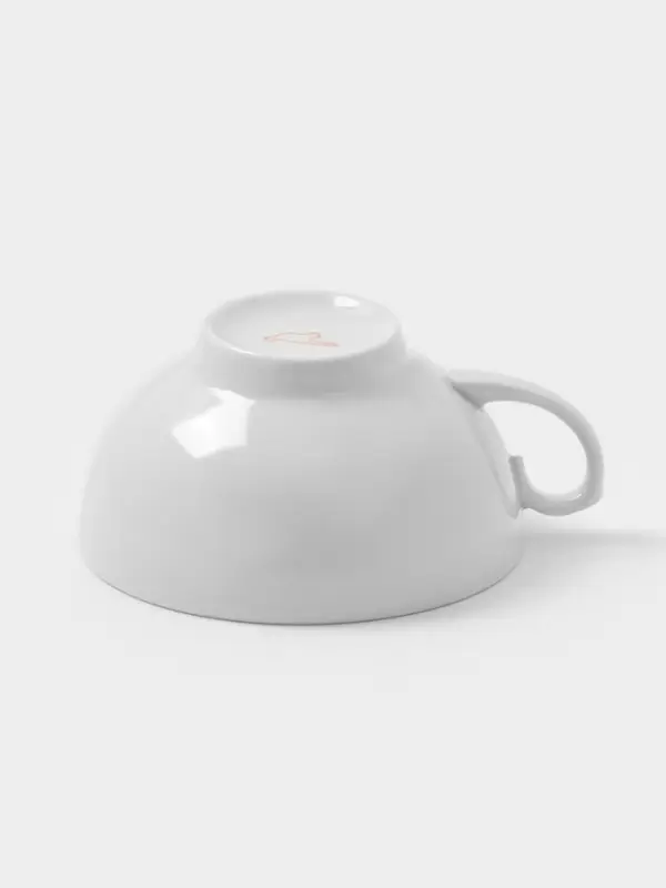 Чашка Дулевский фарфор &laquo;Рубин&raquo;, 220 мл, d=10.2 см, белая