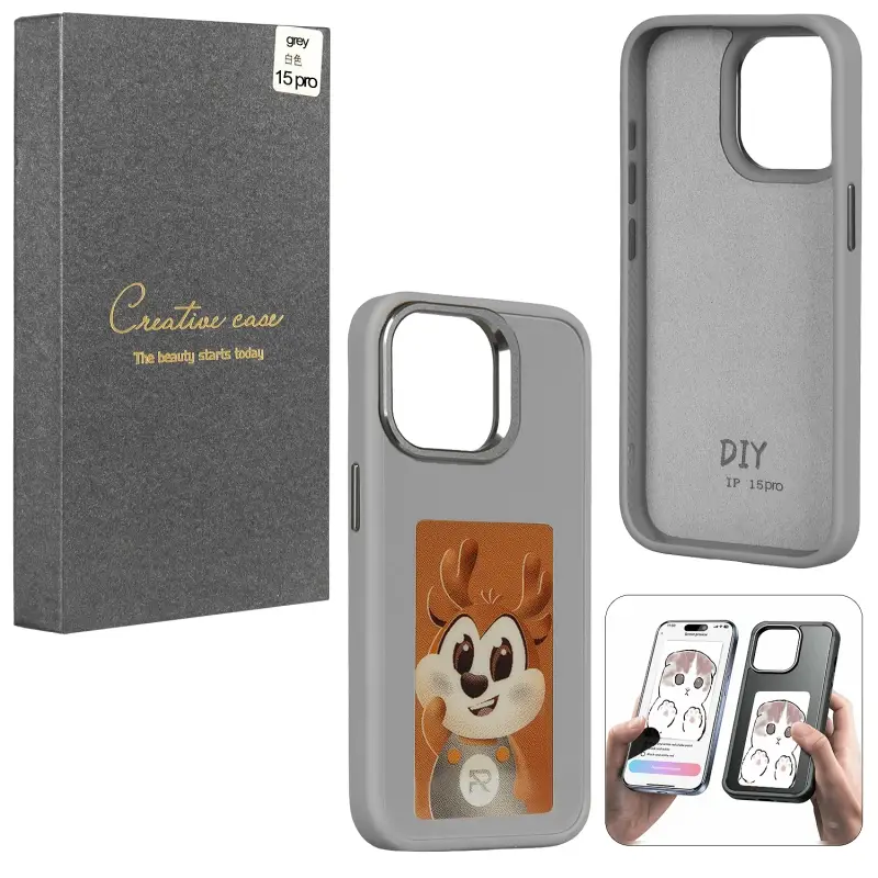 Чехол iPh 15 Pro Gray с проекцией