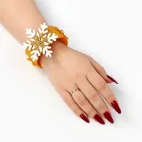 Карнавальный браслет новогодний «Снежинка», золотой