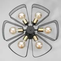 Светильник потолочный BayerLux &laquo;Агава&raquo;, 6хЕ27, 40 Вт, чёрный, 56&times;56&times;23 см