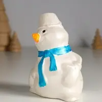 Фигурка гипс &laquo;Снеговик&raquo;, 10&times;6 см, перламутр