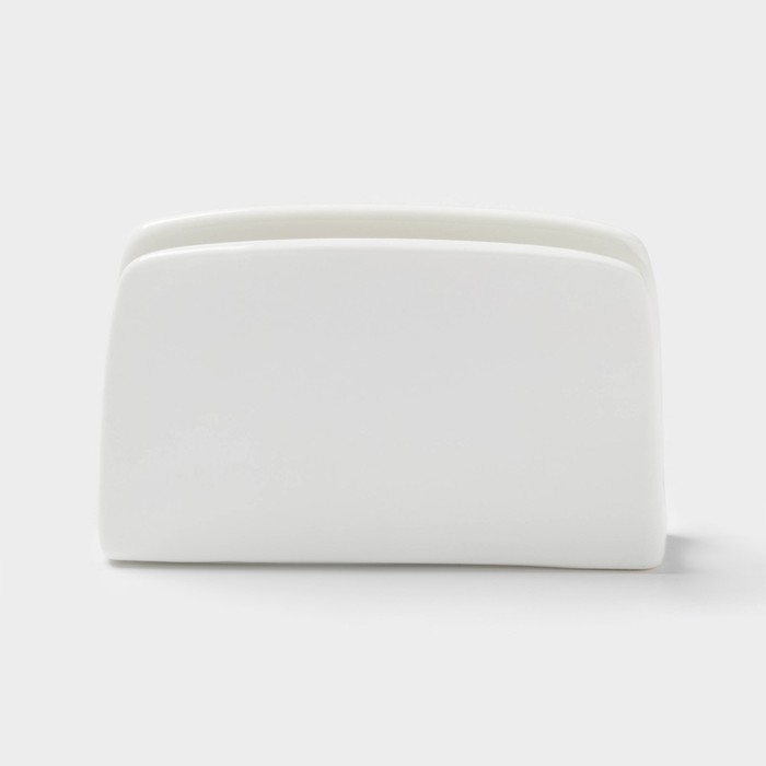 Салфетница фарфоровая Magistro «Бланш», 12×4×7 см, цвет белый