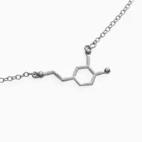 Кулон на цепочке &laquo;Молекула 01&raquo;, цвет серебро