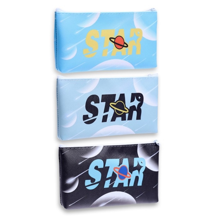 Пенал школьный на молнии Пенал школьный на молнии "Звезда", МИКС