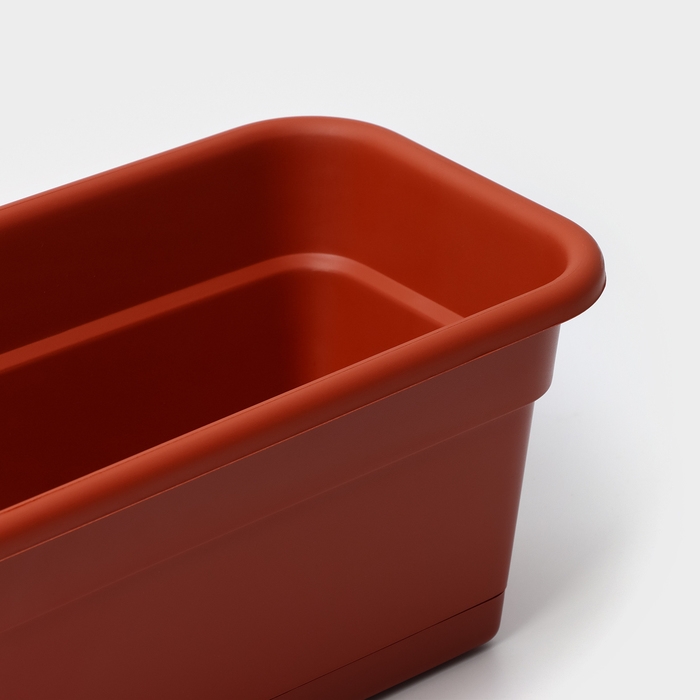 Ящик балконный для цветов, 12 л, 60 см, цвет терракотовый Ящик балконный для цветов, 12 л, 60 см, цвет терракотовый